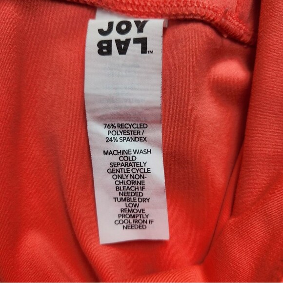 Joy lab perforated Dot legging bright Coral large athleisure comfortable workout - Picture 6 of 7